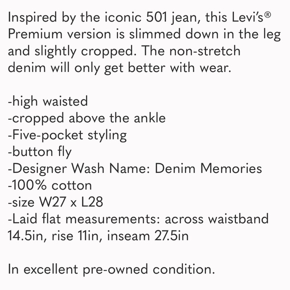 Levi’s Premium 501 - Picture 8 of 8